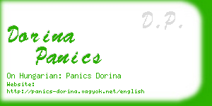 dorina panics business card